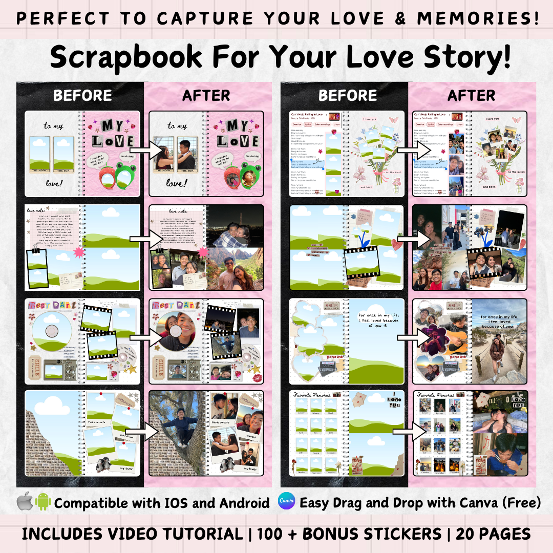 The Ultimate Love Scrapbook Bundle: Meaningful Gift that Lasts Forever