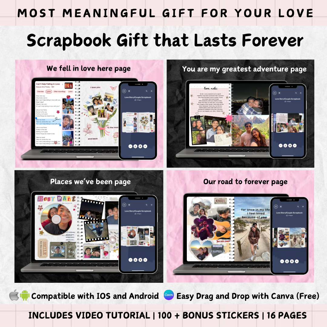 The Ultimate Love Scrapbook Bundle: Meaningful Gift that Lasts Forever