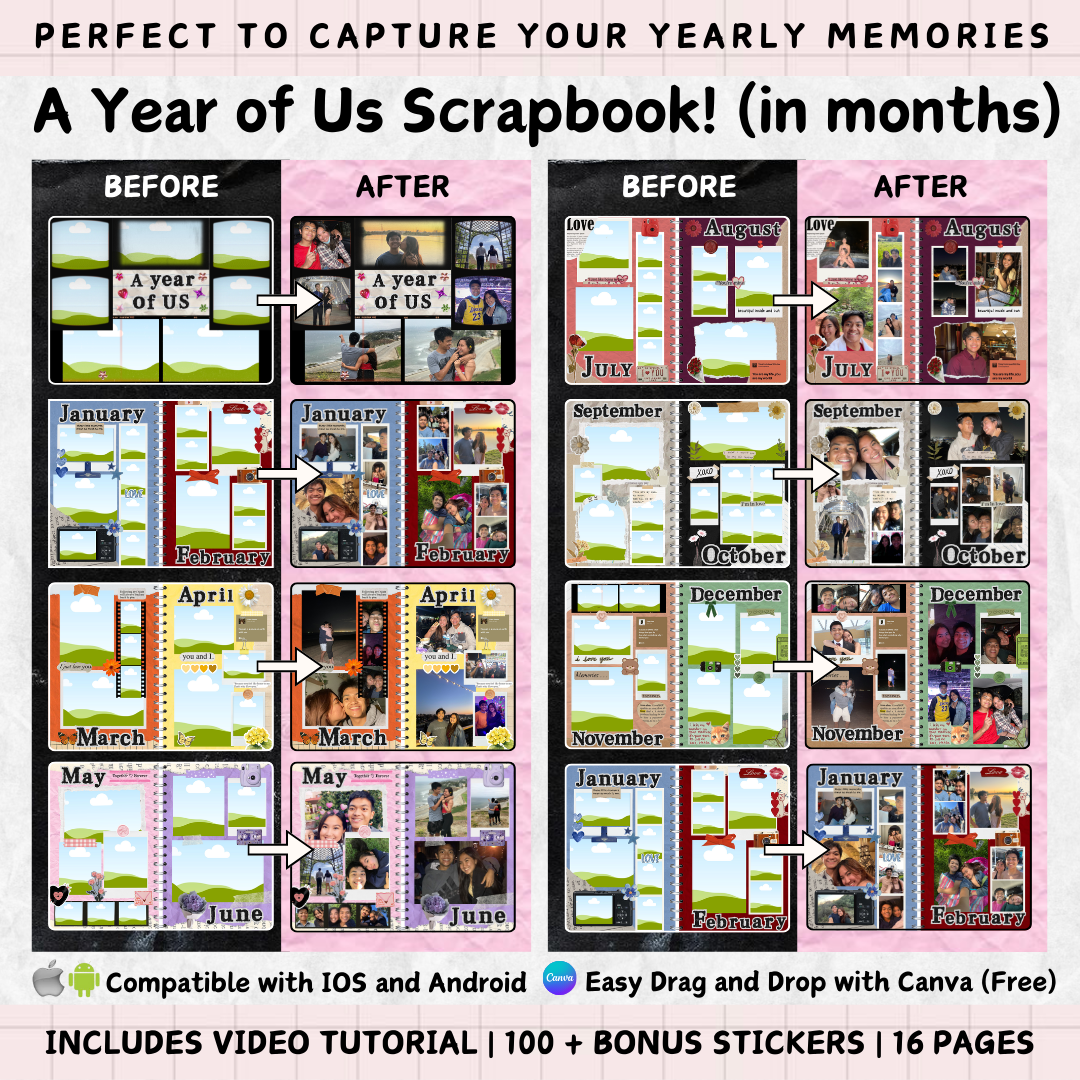 The Ultimate Love Scrapbook Bundle: Meaningful Gift that Lasts Forever