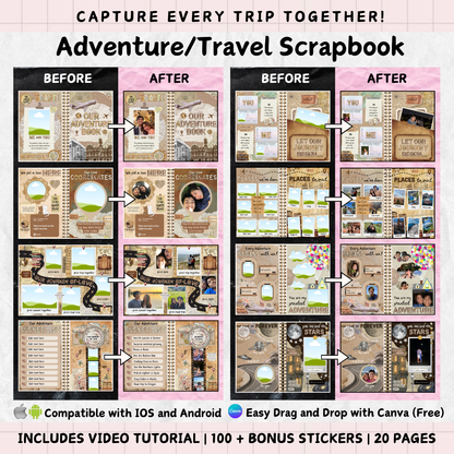 The Adventure & Travel Scrapbook: Perfect Way to Capture Every Trip Together! 🌍