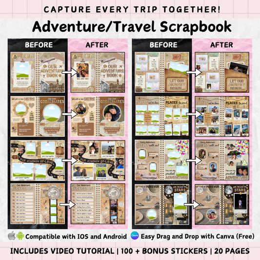 The Adventure & Travel Scrapbook: Perfect Way to Capture Every Trip Together! 🌍