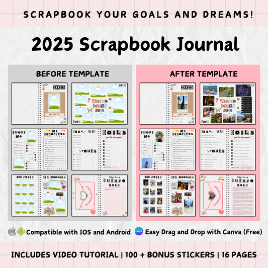 2025 Scrapbook Journal: Perfect Way to Capture Your Dreams & Goals