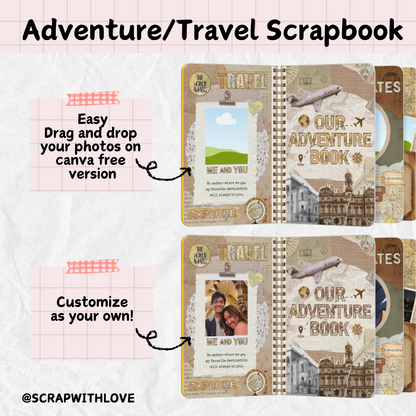 The Adventure & Travel Scrapbook: Perfect Way to Capture Every Trip Together! 🌍