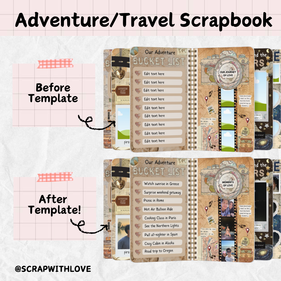 The Adventure & Travel Scrapbook: Perfect Way to Capture Every Trip Together! 🌍