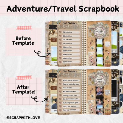 The Adventure & Travel Scrapbook: Perfect Way to Capture Every Trip Together! 🌍