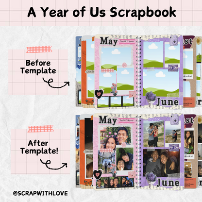 A Year of Us Scrapbook: Perfect to Capture Your Monthly Memories Together 📆