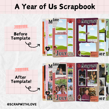 A Year of Us Scrapbook: Perfect to Capture Your Monthly Memories Together 📆