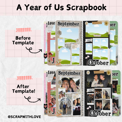 A Year of Us Scrapbook: Perfect to Capture Your Monthly Memories Together 📆