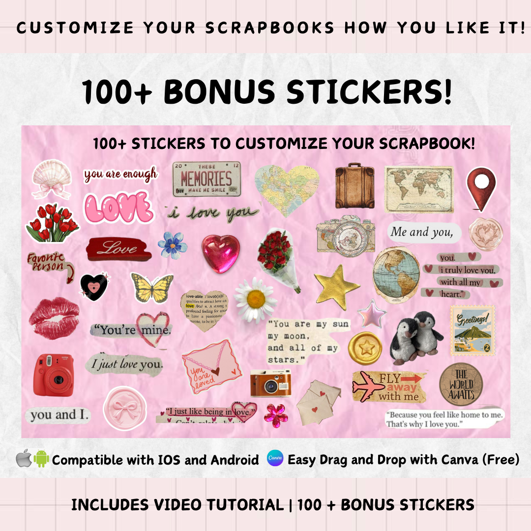 The Ultimate Love Scrapbook Bundle: Meaningful Gift that Lasts Forever
