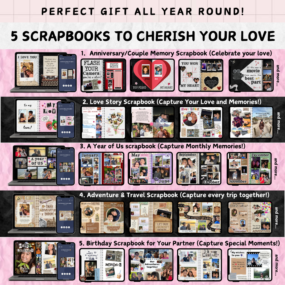 The Ultimate Love Scrapbook Bundle: Meaningful Gift that Lasts Forever